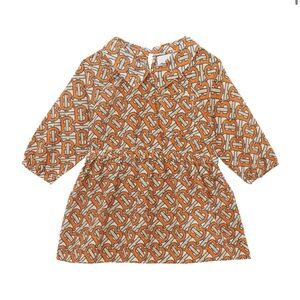 NEW Burberry orange monogram infant dress